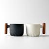 Japanese Style Ceramic Retro Coffee Mug with Wooden Handle Handmade Home Office Water Cup Kitchen Drinkware Mugs Birthday Gift