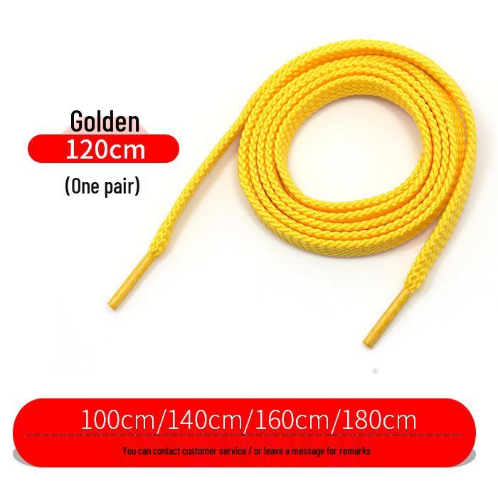 Flat Thickened Sneaker Laces for Casual and Basketball Shoes - In Black, White, and Colorful Designs