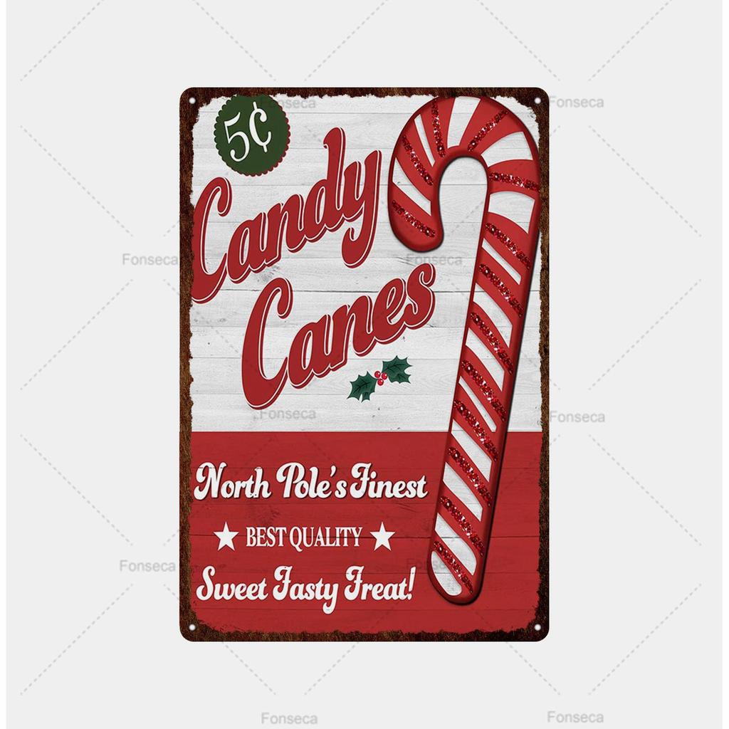 Santa Claus Snow View Metal Sign Vintage Tin Sign Metal Vintage Bar Vintage Wall Decoration Bar Club Metal Poster