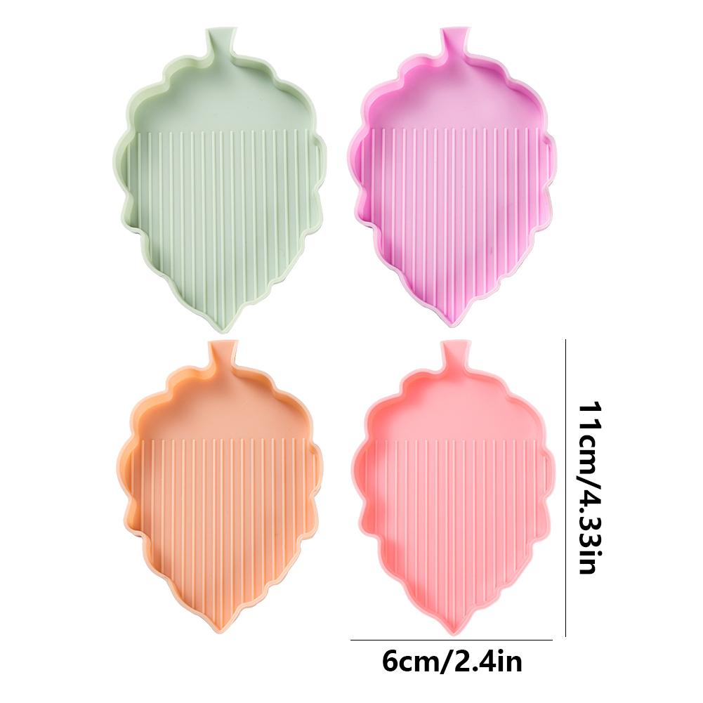 4 Pcs Art Painting Beads Sorting Tray Craft Tool Leaf Multiple Color Diamond Art Paints Accessories Tray for DIY Craft Painting