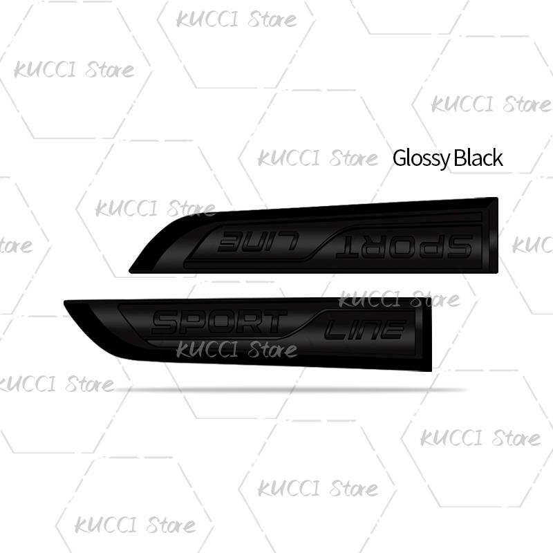 ICPG4 3D Auto Sticker Sportlijn Logo Metalen Embleem Badge Decals Voor Skoda Fabia Octavia Rapid Citigo Roomster Kodiaq Karoq Superb Scala