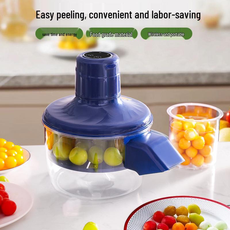 Electric Automatic Fruit & Vegetable Peeler: Peels Garlic, Grapes, and More!