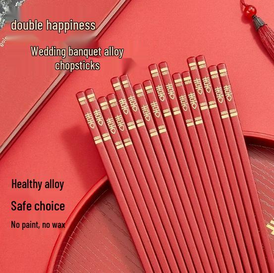 Nováčci: Získejte 5 párů za 0,01! Slavnostní červené svatební hůlky - Ideální pro radostnou oslavu!