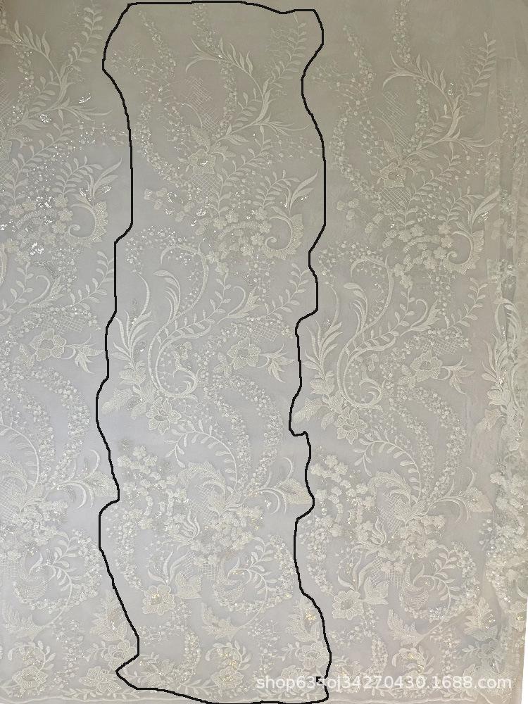 European Princess Evening Dress: Exquisite Full Embroidery Lace Mesh Fabric