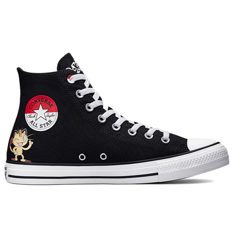 POKEMON/Pokemon x Converse Chuck Taylor All Star "First Partners" Trendy High-Top Canvas Shoes Unisex Black