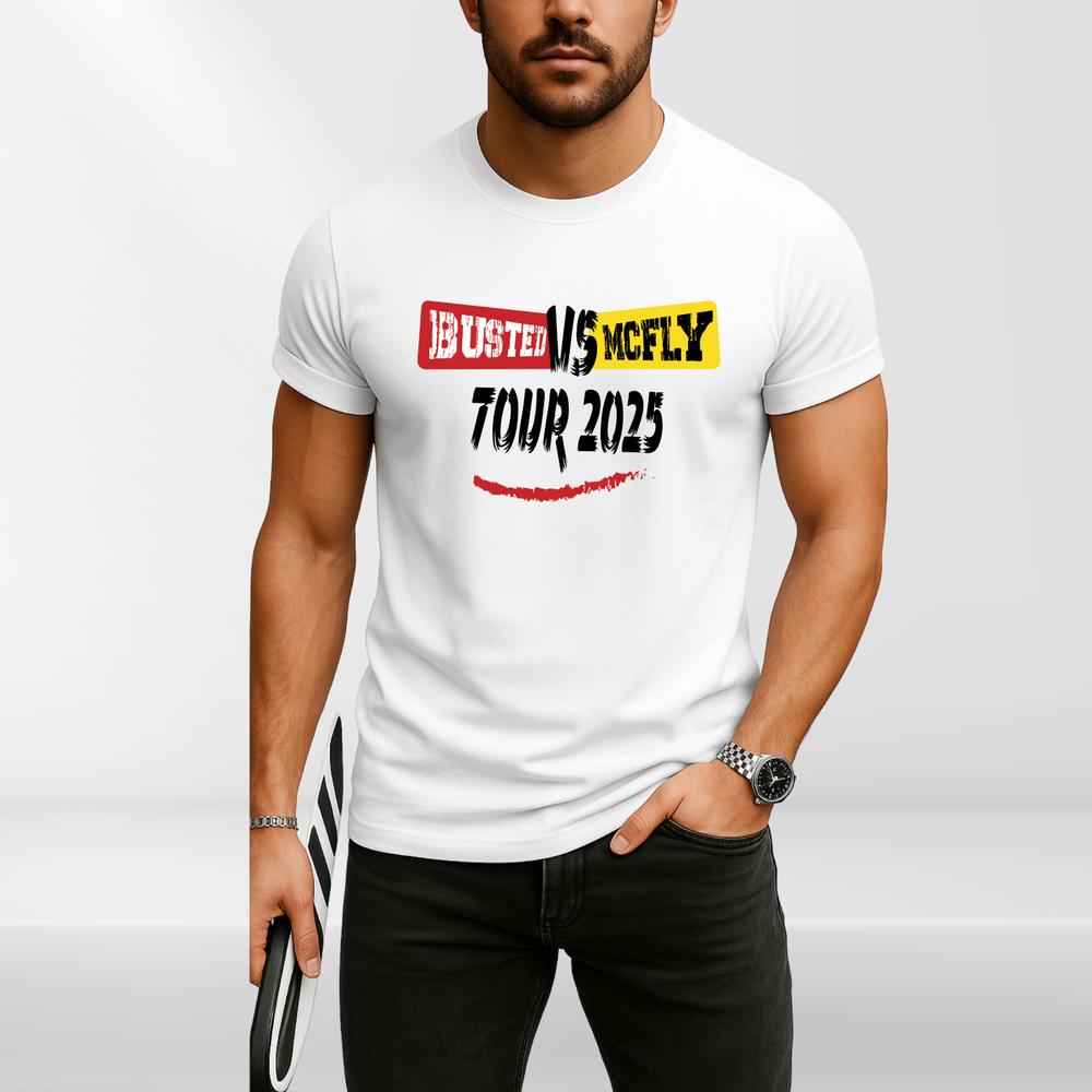 Team McFLY 2025 Pop Rock TShirt Busted Vs McFly Party Shirt Music Lovers Tee