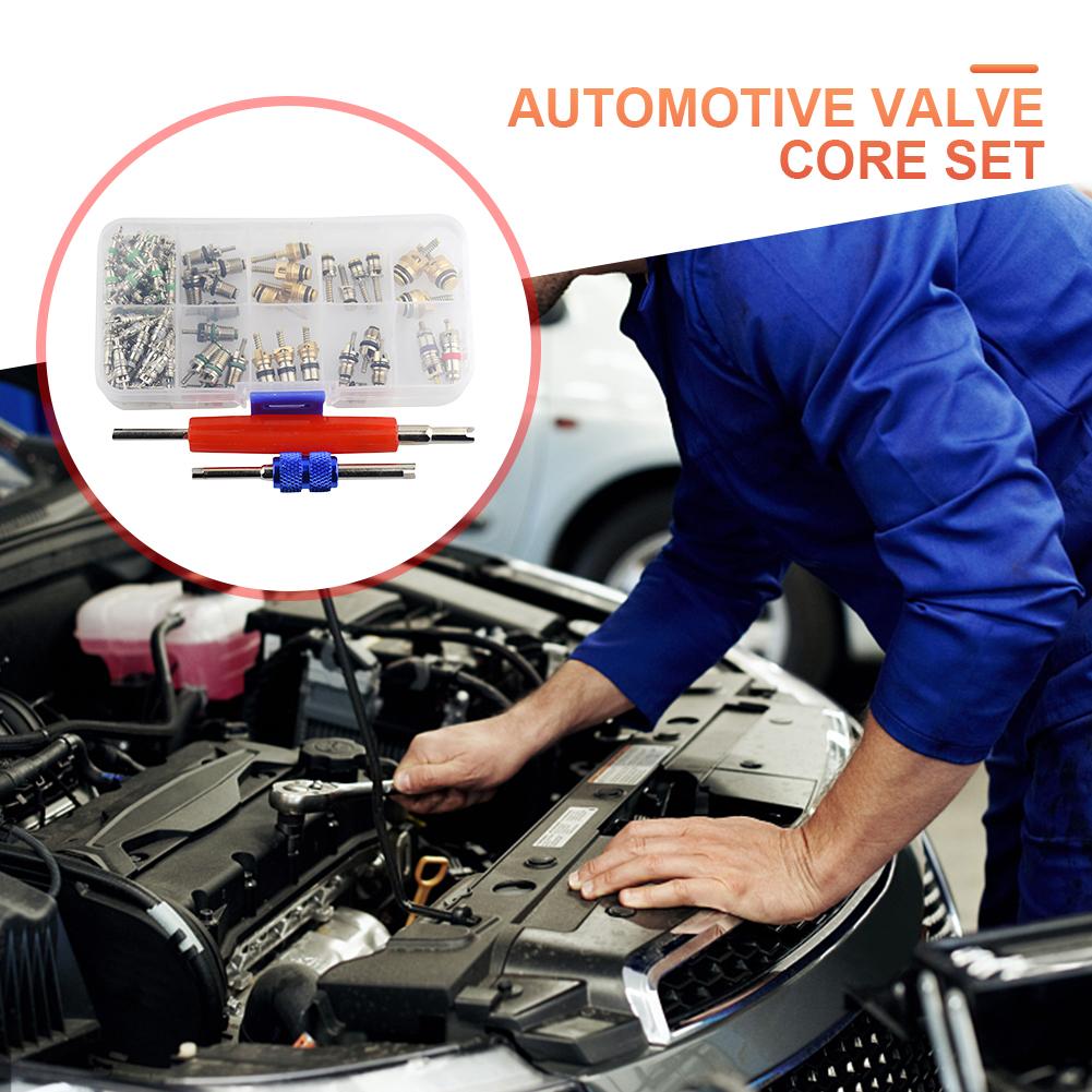 102 Buc Asortiment Nuclee Supapă Aer Condiționat Auto R134A AC Nucleu Supapă Shrader Kit Asortiment Aer Condiționat pentru Buick Auto
