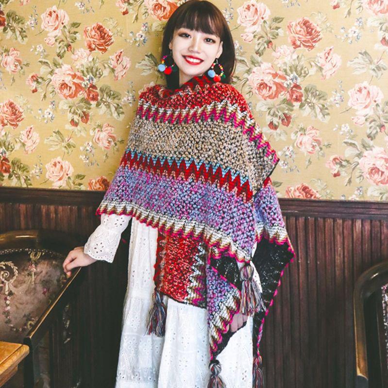 Ethnische Xinjiang Qinghai Reiseumhang & Schal: Stilvolles Fotoshooting-Tuch für die nordwestlichen Grasländer