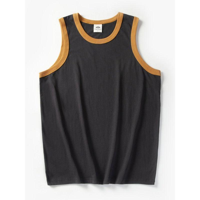 American-Style Fitness Tank Top for Men, Cotton Workout Vest for Summer, Foreign Trade Men's Basketball Sleeveless T-Shirt