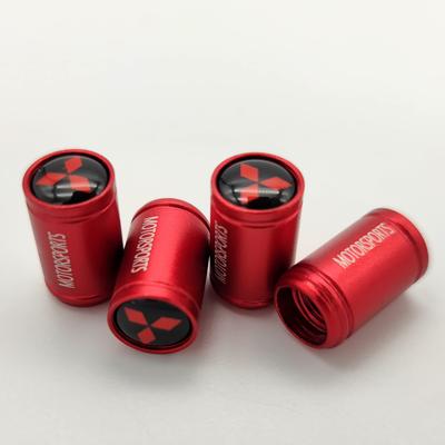 Tampa da Válvula de Ar HNCS Adequada para Mitsubishi Pneu Roda Aro Dress Up Legal (Vermelho)