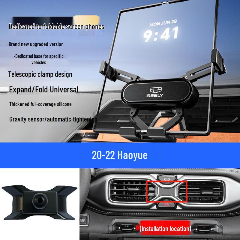 Custom Foldable Phone Holder for Geely Models: Emgrand, Boyue, Vision X1/X6, Jiaji, Binyue, Xingyue L, Xingyuan