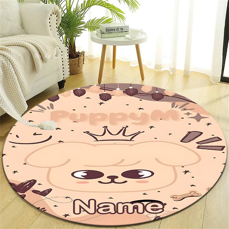 Personalized K-Kpop Team Round Chair Office Rug - Perfect for Mat, Office Chair & More - Ideal Gift for Birthdays and Holidays