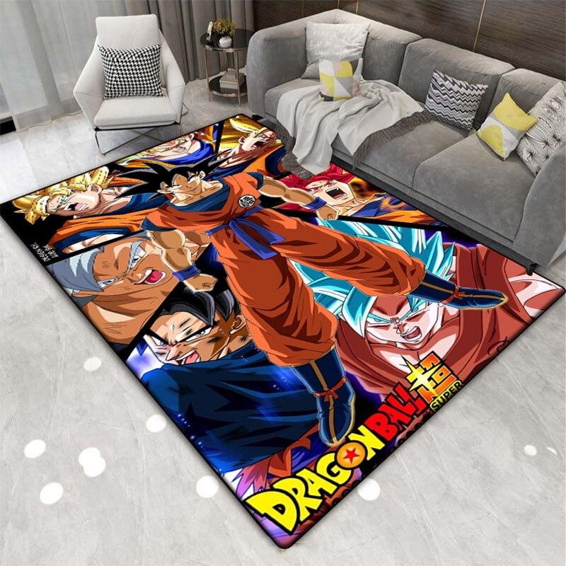 Multi Functional Cartoon Flannel Soft Home Living Room Japanese Cartoon Game Bathroom Kitchen Doormat Anti-skid Carpet.