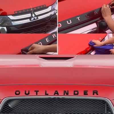 Outlander Araba Tarzı Kaput Etiketi için Etiket Siyah Gümüş Outlander Araba Kaputu Etiket Amblemi