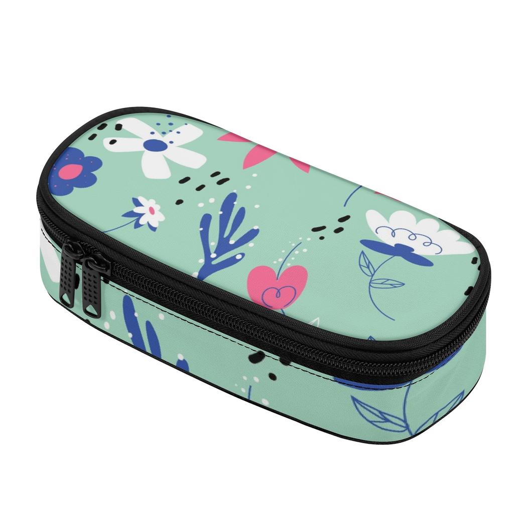 Pen Pencil Organizer 300D Polyester Large Capacity Smooth Zipper with Mesh Pocket Removable Divider and Pen Slots for Boys Girls