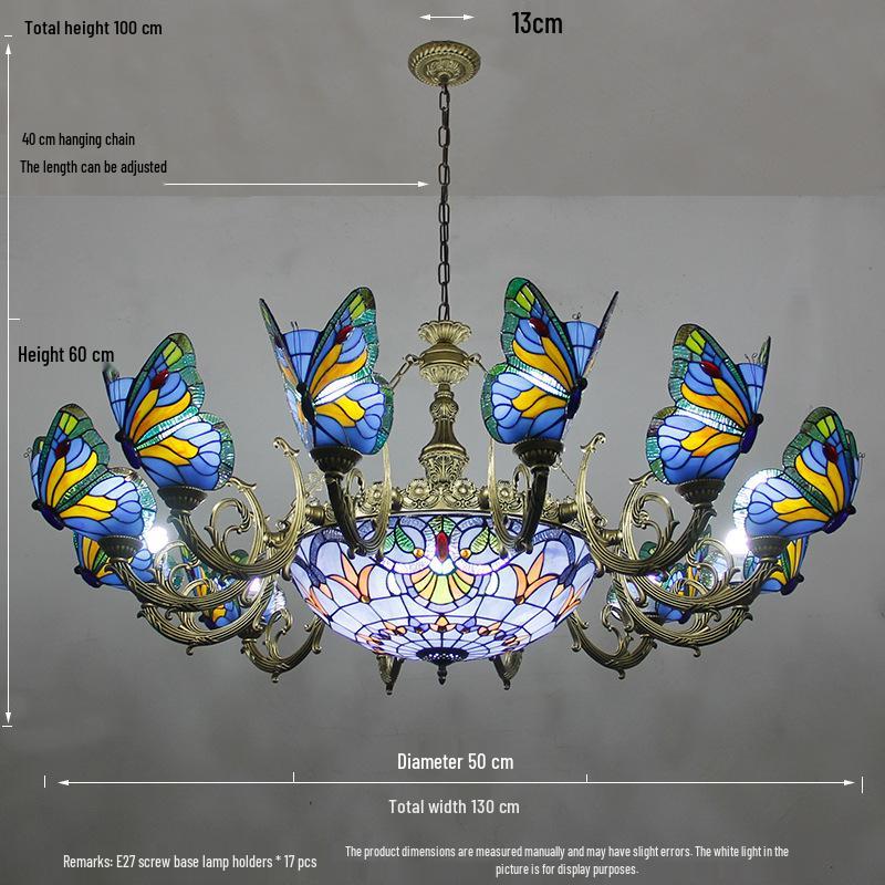 Tiffany Butterfly Pendant Light for Bedroom, Dining Room, Bar, Coffee Shop, Creative Club, KTV, and Counter Lighting