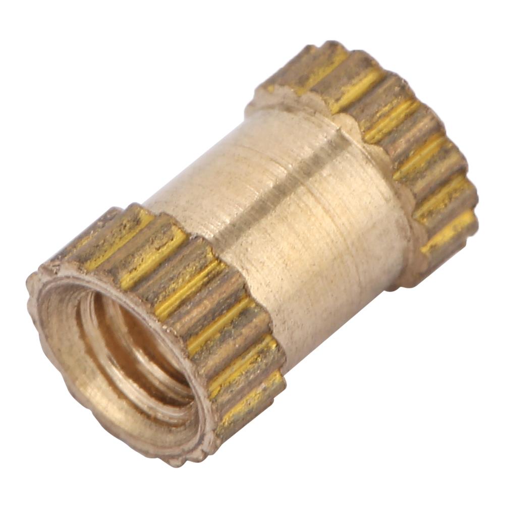 M2.5 Brass Cylinder Knurled Round Molded In Insert Embedded Nuts (M2.5*6*3.5; 50pcs)