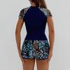 Women's Printed Tankini Sports Swimwear Set