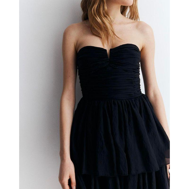 

Foreign Trade H s Sexy Gyaru Fashion Short Wrap-around Pleat Waist Hugging Slimming Lyocell Small Dress Women