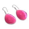 Pink Monalisa Gemstone Handmade 925 Sterling Silver Earring 1.89" KJ-1075