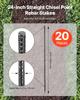 24-Inch 20 Pack Rebar Stakes Heavy Duty Straight Galvanized Ground Anchors