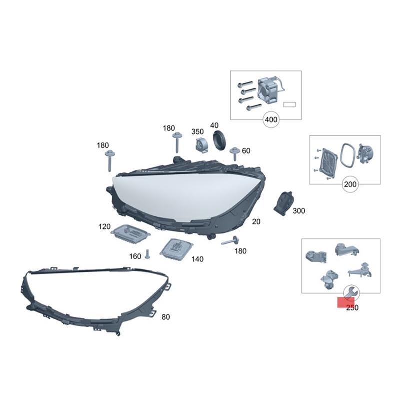 A03Z-Car Front Headlight Bracket Repair Kits For Mercedes-Benz S Class W223 21-24 Headlamp Mount RS Bracket