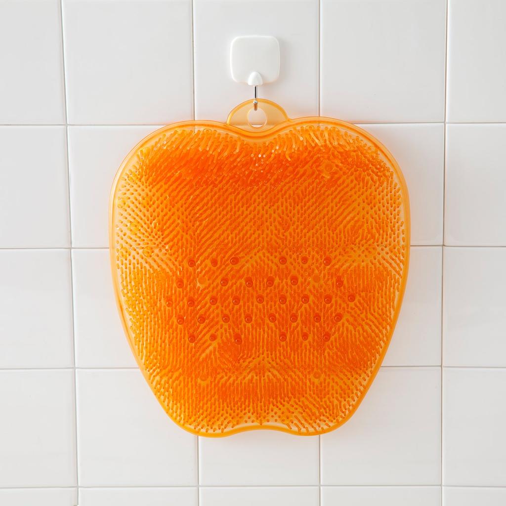 Tone Foot Brush Orange 28 x 24 cm Foot Washing Mat Foot Washing Brush Massage Bath Mat Foot Brush Bath Bath Goods Sole Care Callus Foot Brush TR-15