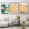 Retro Flower Market Abstract Peony Pansy Anemone Wall Art Canvas Painting Nordic Posters Prints Pictures For Linving Room Decor