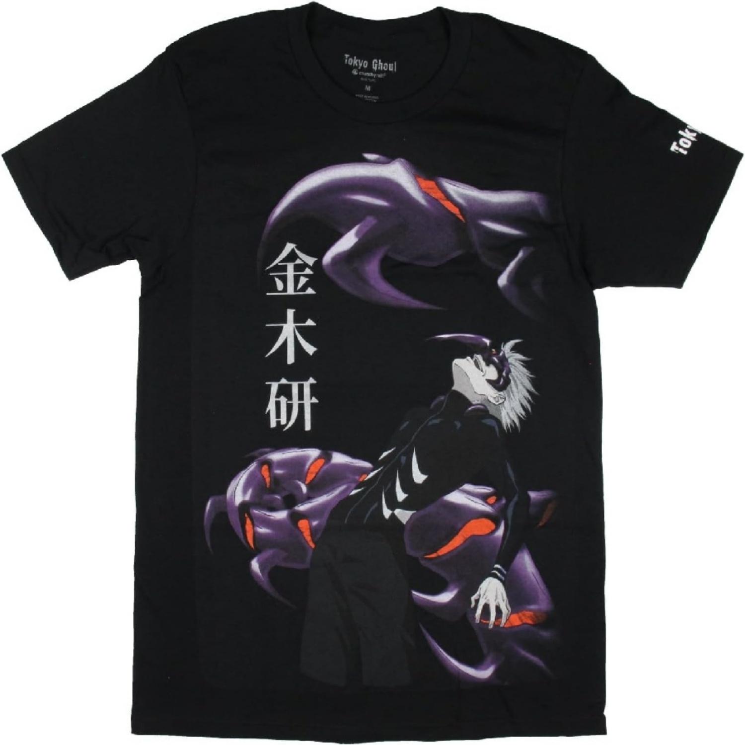 

Tokyo Ghoul Men s I Am A Ghoul Ken Kaneki Adult Graphic Print Short Sleeve Crewneck T-Shirt XXXXXL чорний