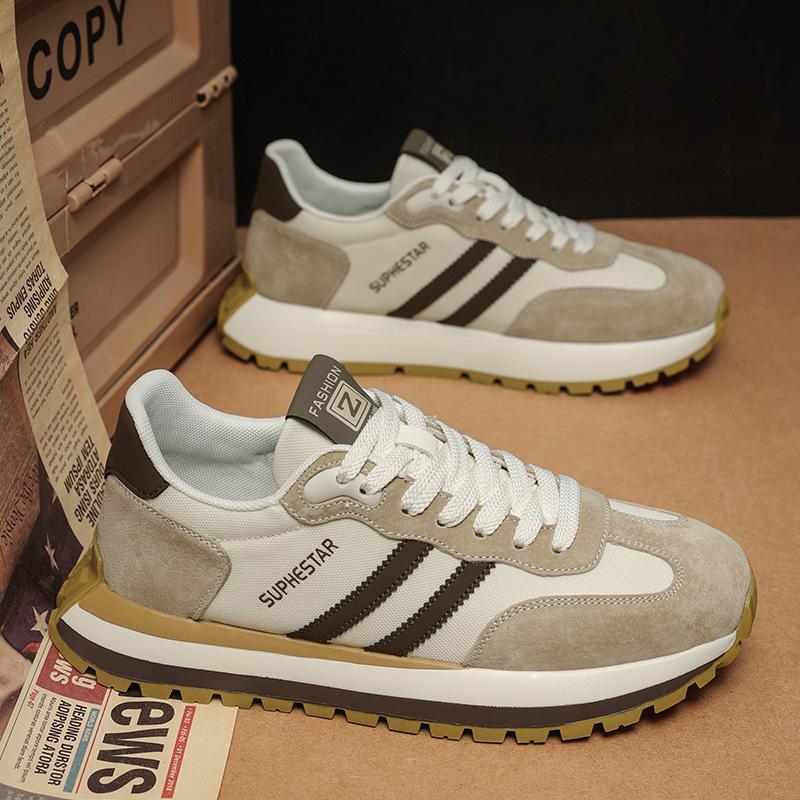 

Quanzhou men s shoes summer trendy brand platform Forrest Gump board shoes youth running sports shoes men s non-slip heightening casual shoes 44 кавовий