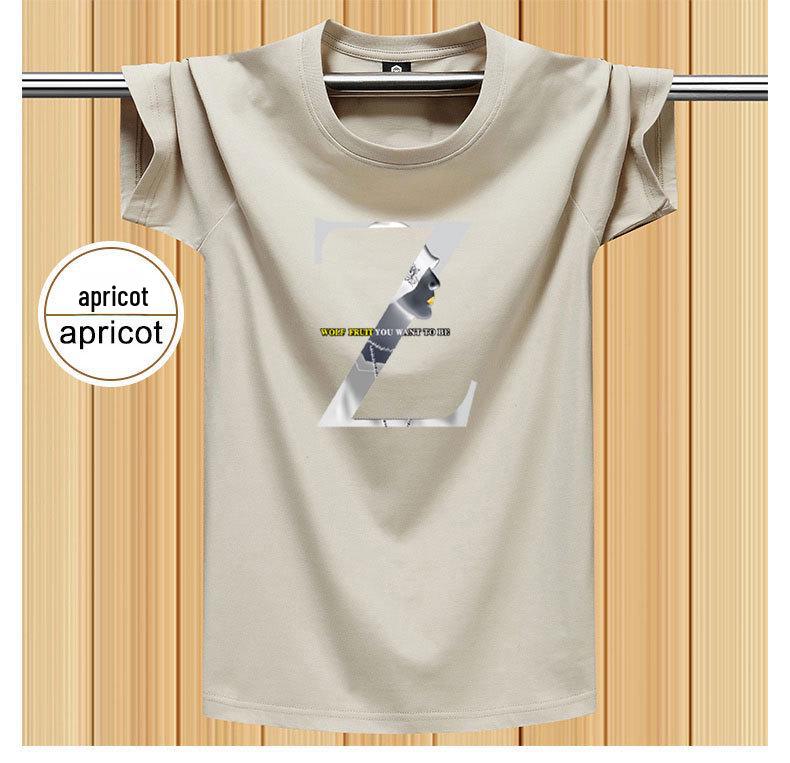 Men's Summer 2025 Pure Cotton Heavyweight Short-Sleeve Fashion T-Shirt