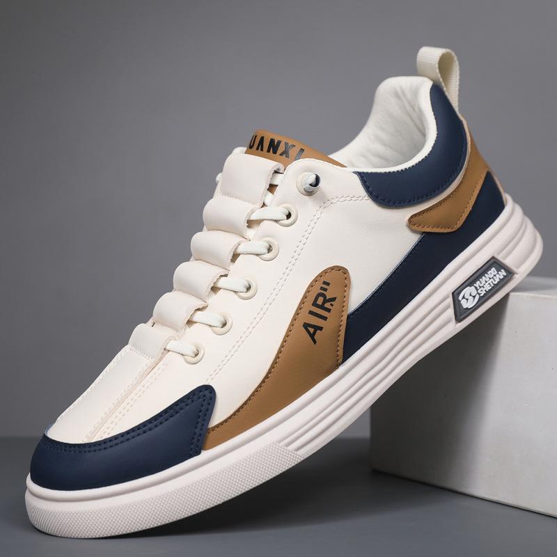 Men's shoes spring and autumn breathable shoes new versatile sports and leisure flat white board shoes men's work trendy shoes