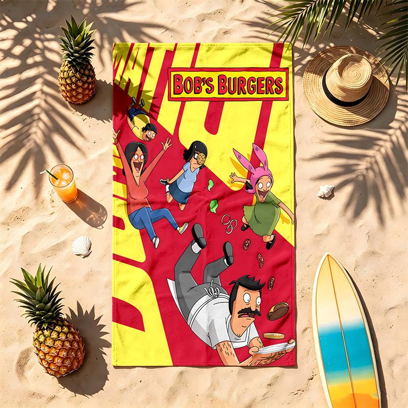 Bob'S Burgers (14) Theme Beach Towel Sand Resistant Soft And Comfortable Suitable For The Pool Camping Yoga And Diving A Travel