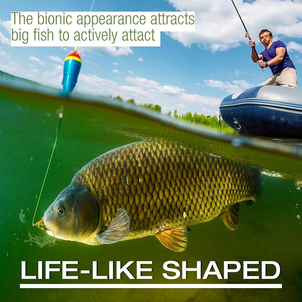 Leitee 10 Pcs Frog Lure, Topwater Fishing Lures, Trout Frog Lures for Bass Fishing Top Water Frog Soft Swimbait Floating Bait with Weedless Multiple