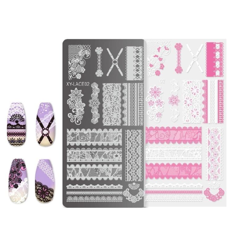 Nails Stencil Stamp Flowers Nails Stamping Templates French Nails Stamping Plates Nails Art Stencils for Nails Salon