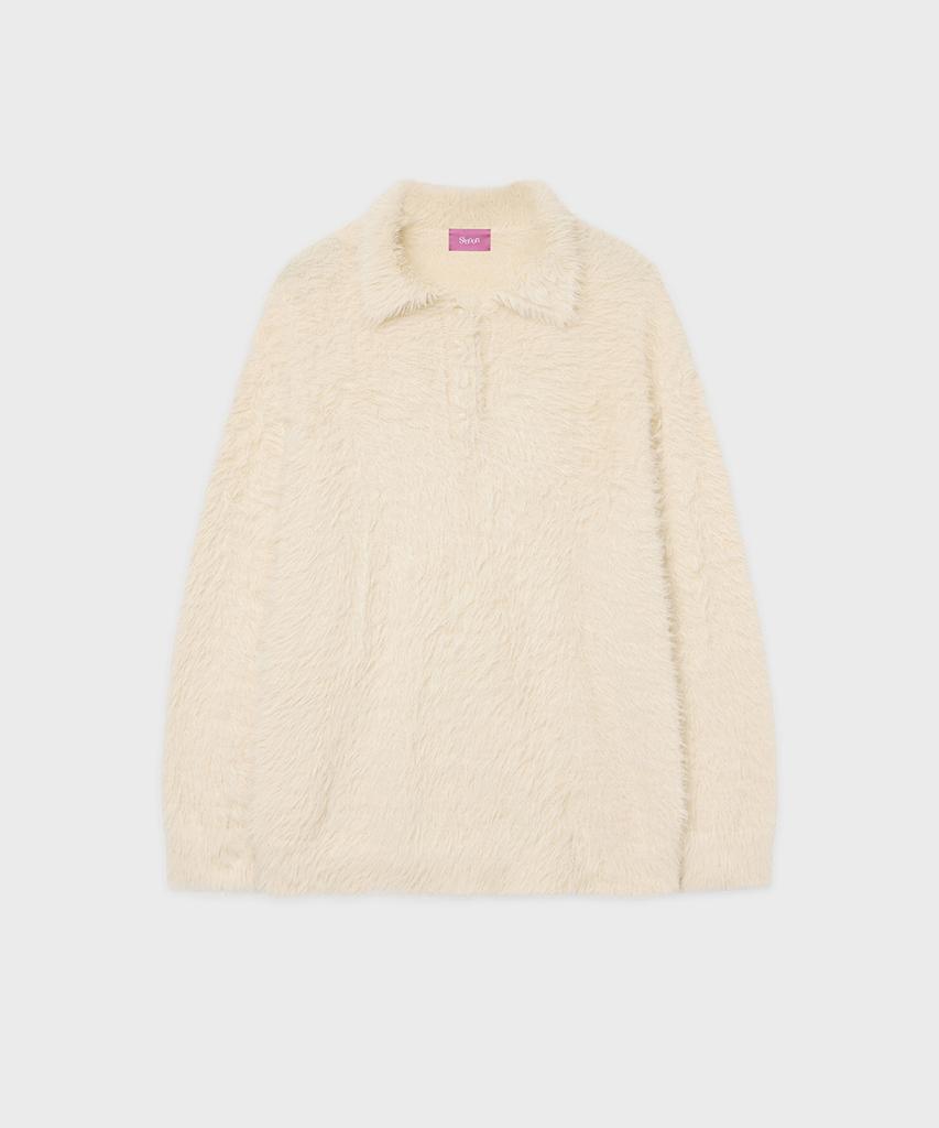 SINOON Sn Hairy Button Pullover (Beige)
