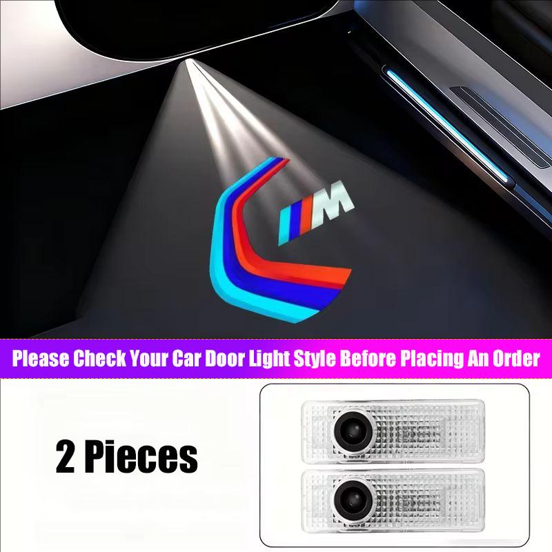 For BMW X6 LED Car Door Logo Welcome Lights Auto Laser Projector Lamp For BMW M E46 E90 E60 F30 F10 E39 E36 F20 G30 G20 E87 E30 F31 Sticker