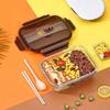 Sigere Heat-Resistant Glass Food Container with Cutlery