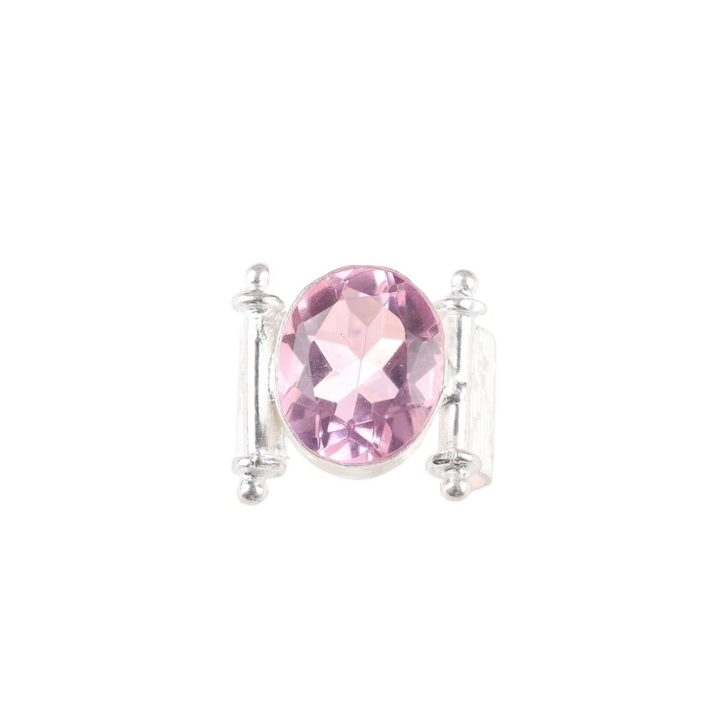 Natural Morganite Gemstone 925 Sterling Silver Jewelry Handcrafted Ring For Gift RR-22-14