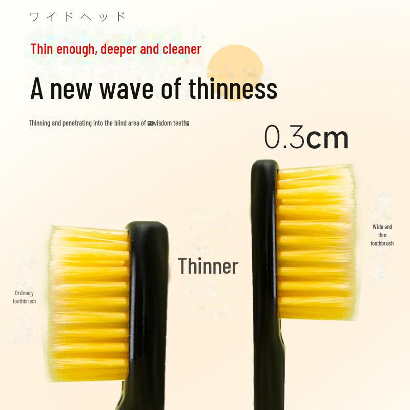 "Yangzhou Soft Bristle Adult Toothbrush - Japanese Style, Wide Head, Independent Packaging, Couple's Set"