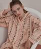 [OFF HOUR OBJET] Robijn Rode Bloem Baai Lange Mouwen Pyjama Set [Verzonden vanuit Korea] 100% Authentiek