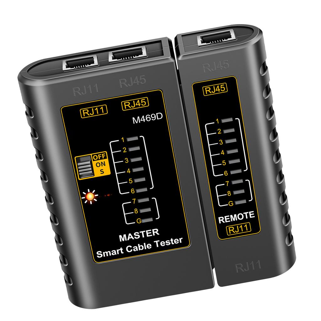 M469D   Cable Tester Pairing Instrument for RJ11 RJ45 Telephone Lines with LED Indicator, On-off CheckingCelsius Shielded   CableCel