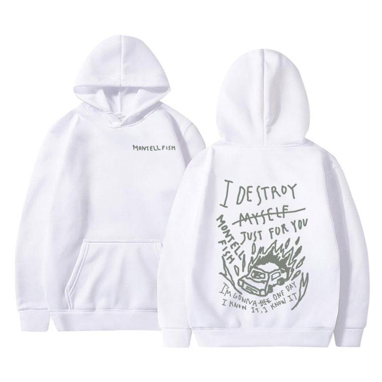 Singer Montell Fish Jamie I Destroy Myself Just for You Graphic Hoodie Male Vintage Casual Sweatshirt Men Women Fashion Hoodies