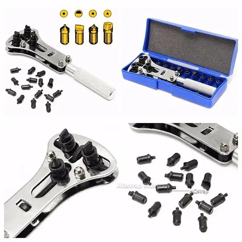 Adjustable Watchmaker Repair Tools Screw Back Remover Wrench Watch Back Case Cover Holder Opener Three Jaw Open Cover Tool