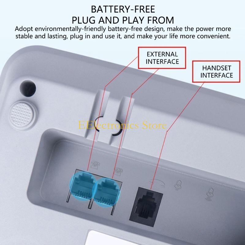 B03C Landline Telephone For Home And Office Featuring Clear Caller Display Convenient Speakerphone Function