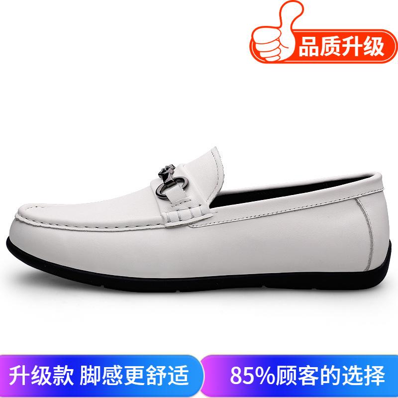 Summer new daily simple lazy Doudou shoes advanced soft-soled casual leather shoes