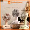 Xiaomi Retro Nostalgic Classic Desktop Office Fan 100 Speed Levels Adjustable Student Dormitory Rechargeable Fan