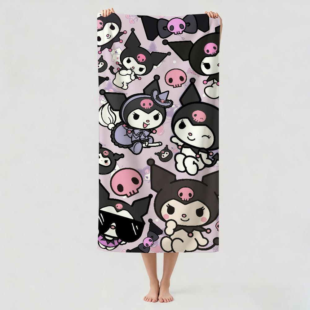 Cartoon cute K-kuromi Towel Drying Bath Towel Applicable To Light Swimming Camping Yoga Beach Out