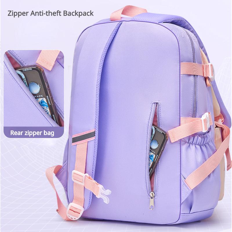 Spring Autumn New Primary School Girl Schoolbag Spine Protect Lightweight Children Backpack Refrigerator Open Large Capacity Book Bag Teenager Student