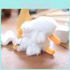 Adorable Cute White Goose Plush Toy Keychain Soft Short Plush Stuffed Animal